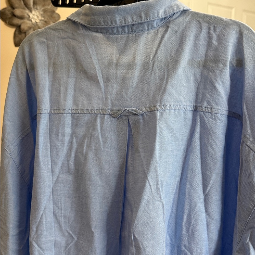 Old Navy boyfriend shirt 4 x NWOT Oxford light blue button down - Picture 8 of 9